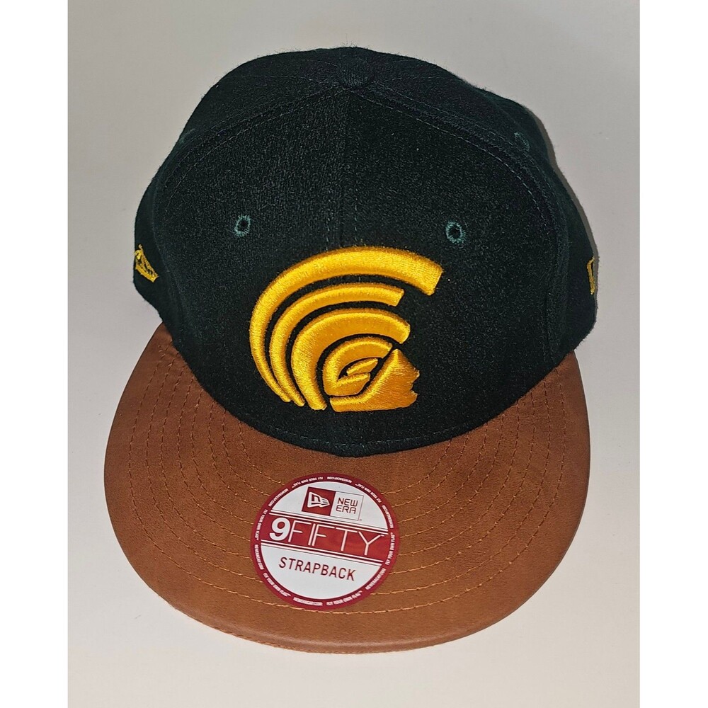 Fitted Hawaii Mua Green New Era 9FIFTY Strapback Hat Faux Leather City Chiefs